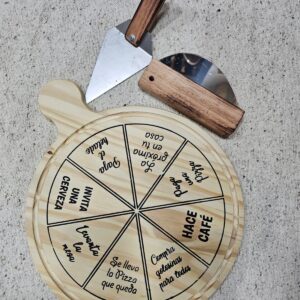 PIZZERA+SERVIDOR+CORTADOR INOX (ESTAMPADO SURTIDO LISO O ESTAMPADO)