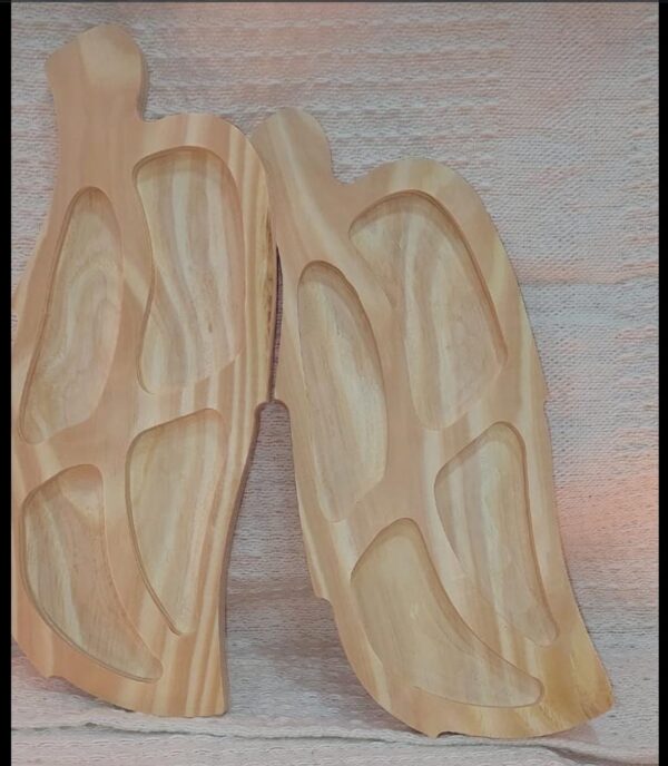 COPETINERA DE HOJA 4 CUENCOS 18 CM X 45 CM