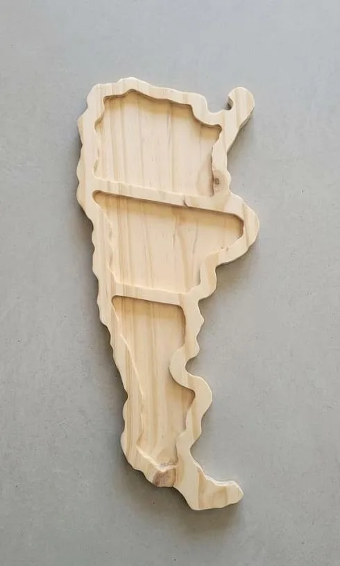 Tabla del Mapa Argentina 44cm