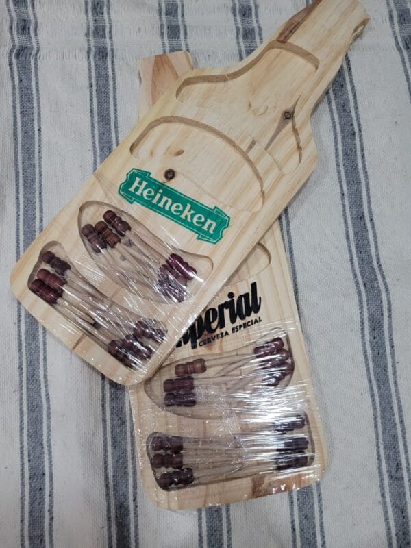 COPETINERA BOTELLA+12PINCHES (ESTAMPADO SURTIDO)