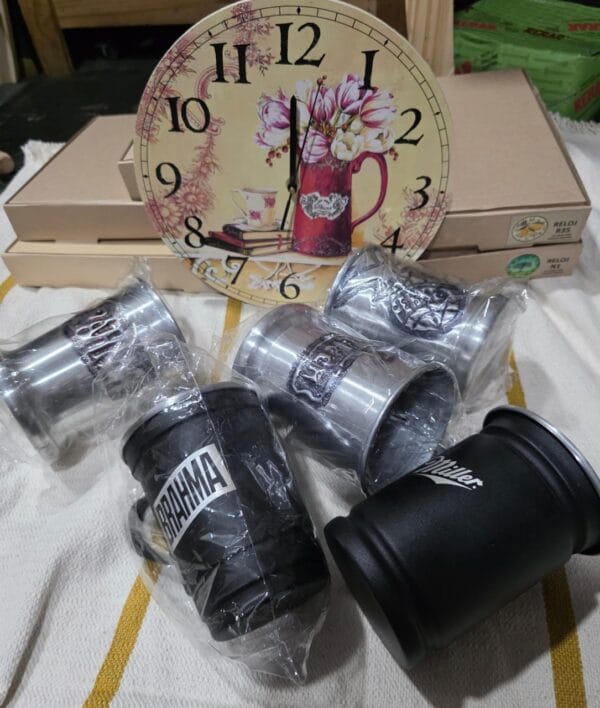 COMBO 5RELOJ+5VASOS SURTIDOS