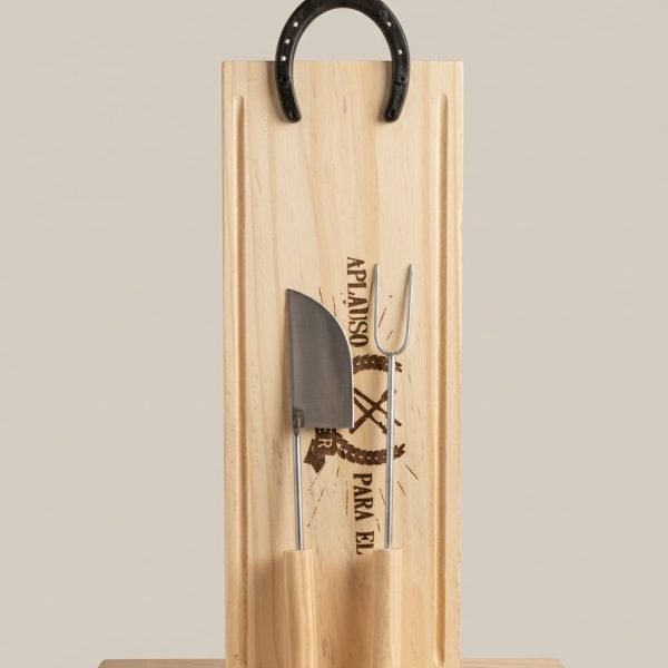 20x48 C/H + Tenedor y Cuchillo con Mango de Pino